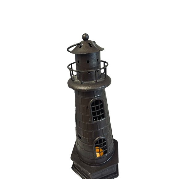 Vintage‎ Art Deco Figural Lighthouse Candle Table Lamp Decorative 13 1/2" - Picture 6 of 14